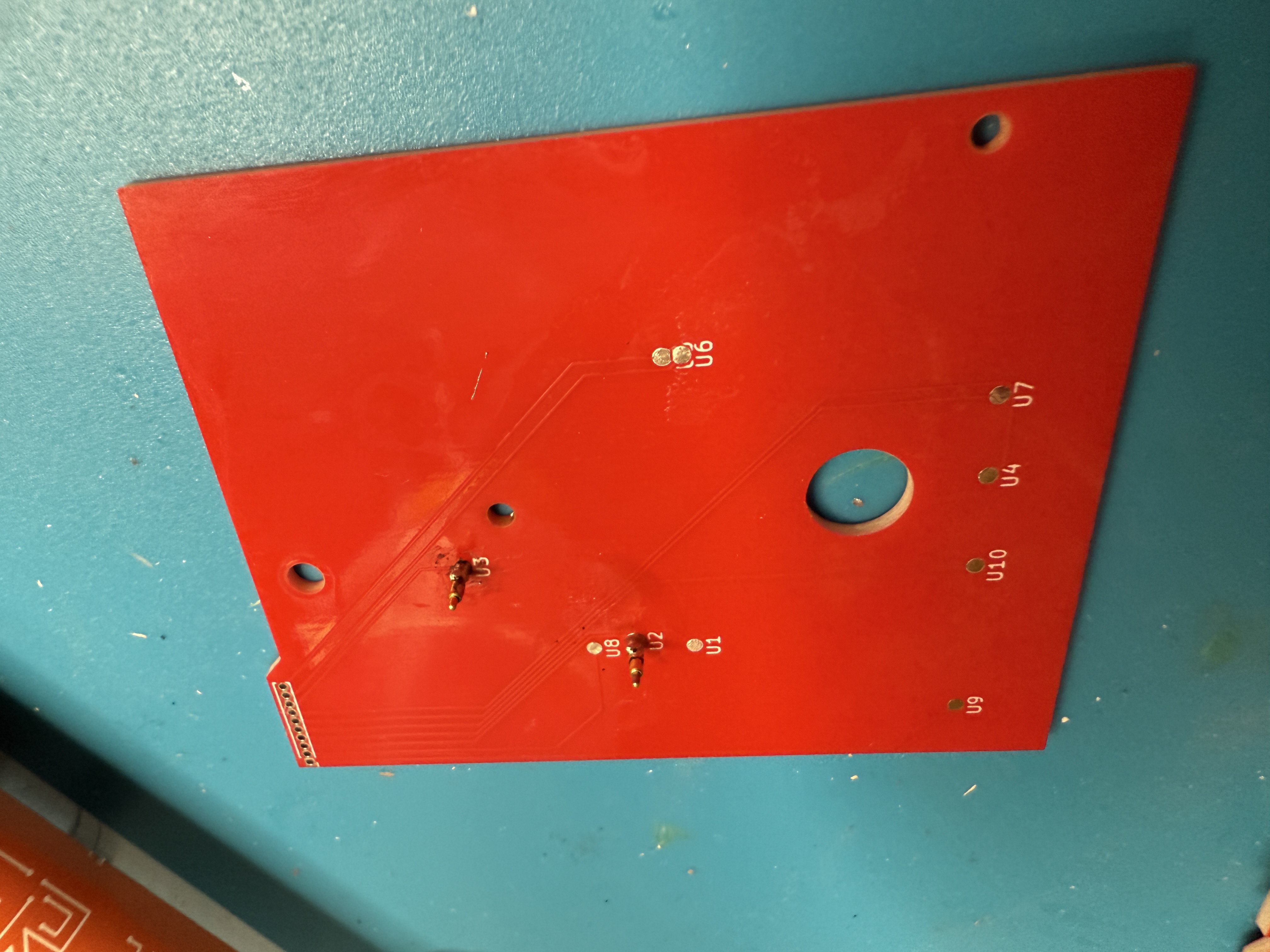 Hand-soldered pogo pins - tedious but effective