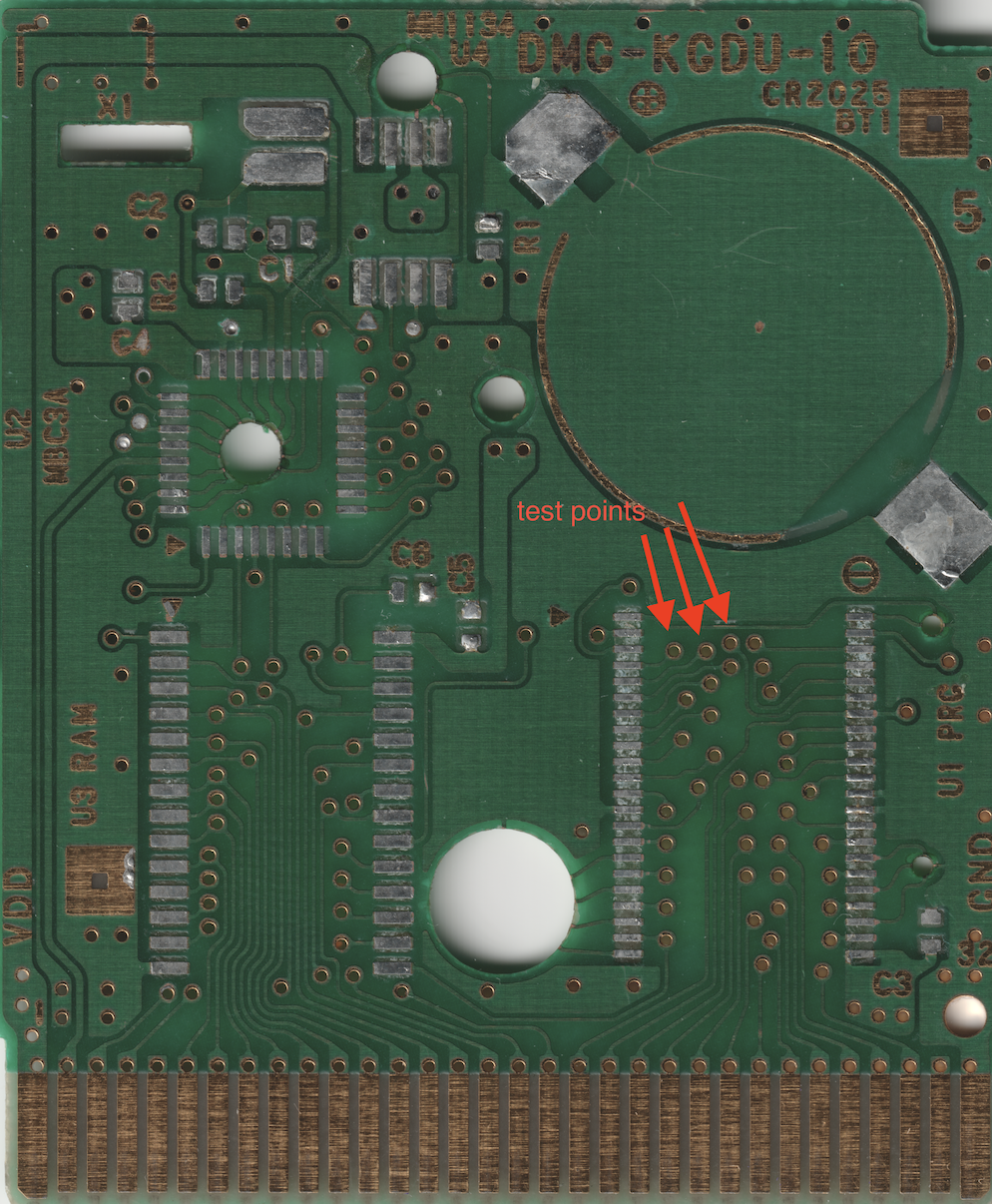 There are dozens of test points underneath components on KGDU
